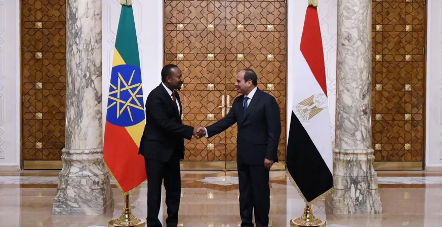 الرئيس المصري السيسي و رئيس الوزراء الإثيوبي ابي احمد