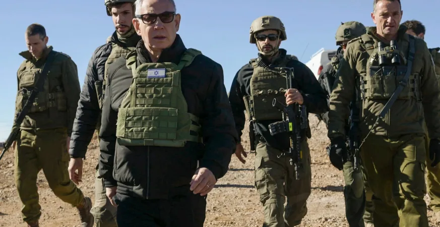 نتنياهو على قمة جبل الشيخ السوري