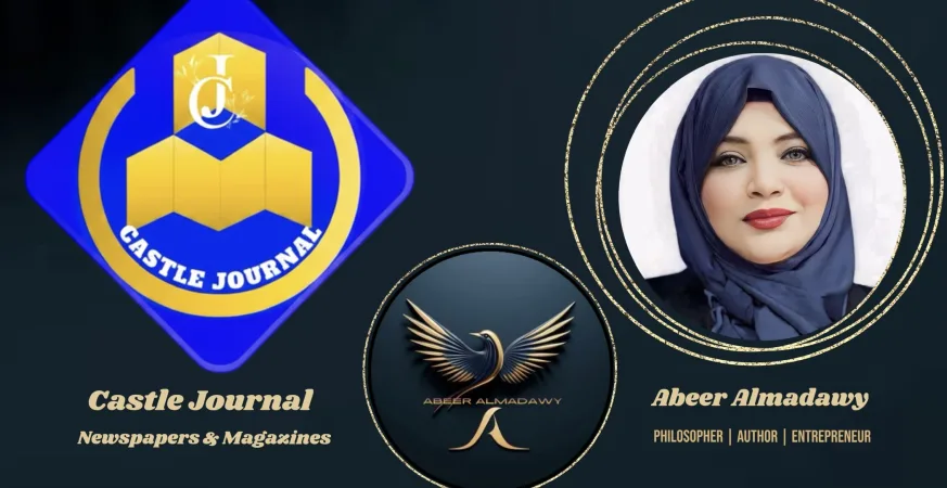 الفيلسوفه الاديبة د عبير المعداوي مالكة كاسل جورنال للصحافة العالمية البريطانية