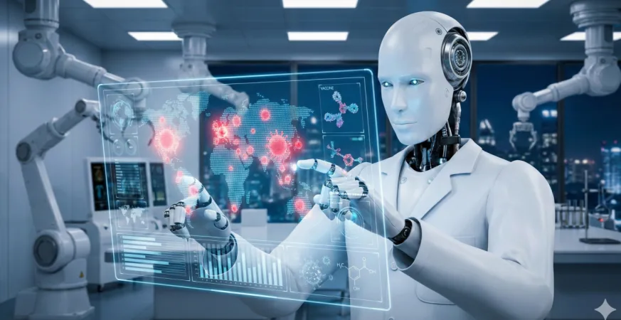 الطب في 2026: عصر "اللقاحات الشاملة" والذكاء الاصطناعي الذي يقرأ شيفرة المرض 5 - CJ العربية اللقاح الاصطناعي و الطب الذكي