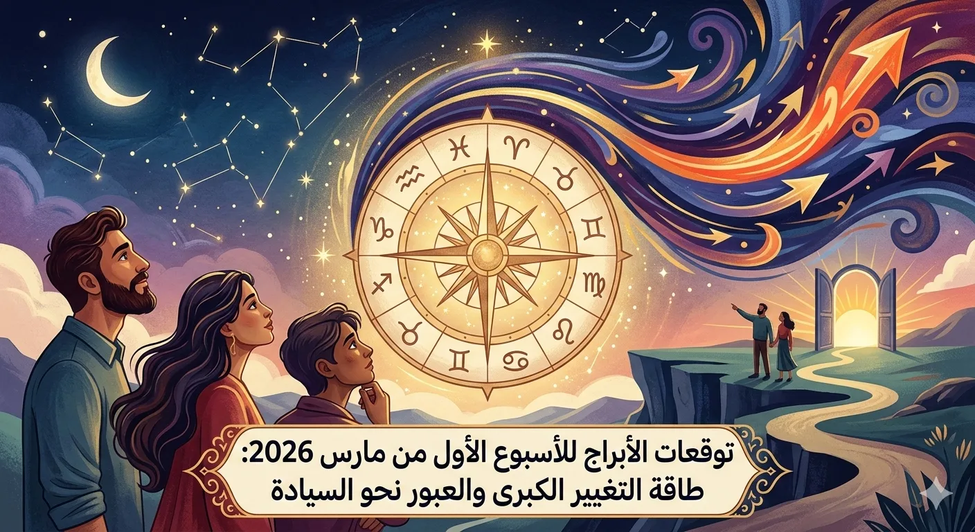 توقعات الأبراج للأسبوع الأول من مارس 2026: طاقة التغيير الكبرى والعبور نحو السيادة